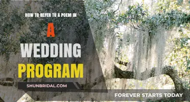 Incorporating Poetry into Your Wedding Program: A Guide to Proper Referencing