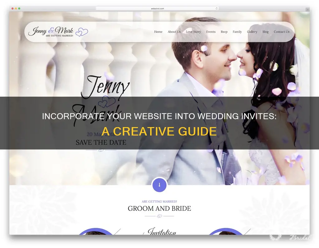 how to refer to your website wedding invitations