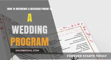 Honoring a Deceased Parent in Your Wedding Program: A Loving Tribute