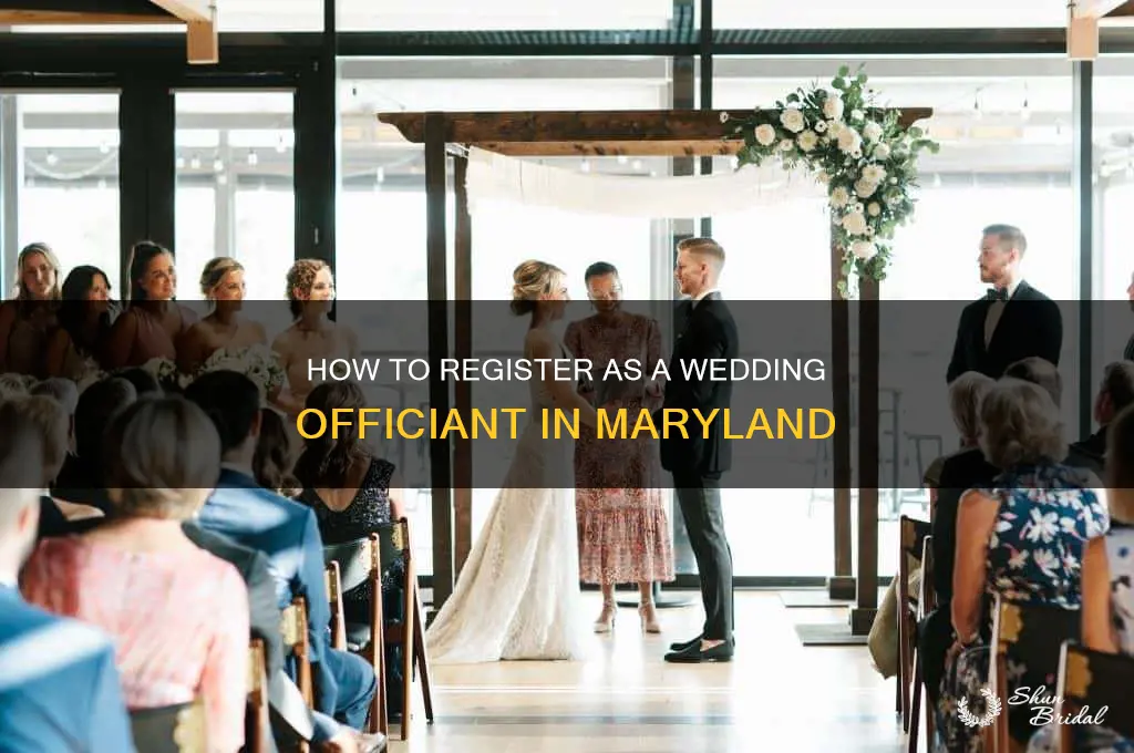 how to register as a wedding officiant in md