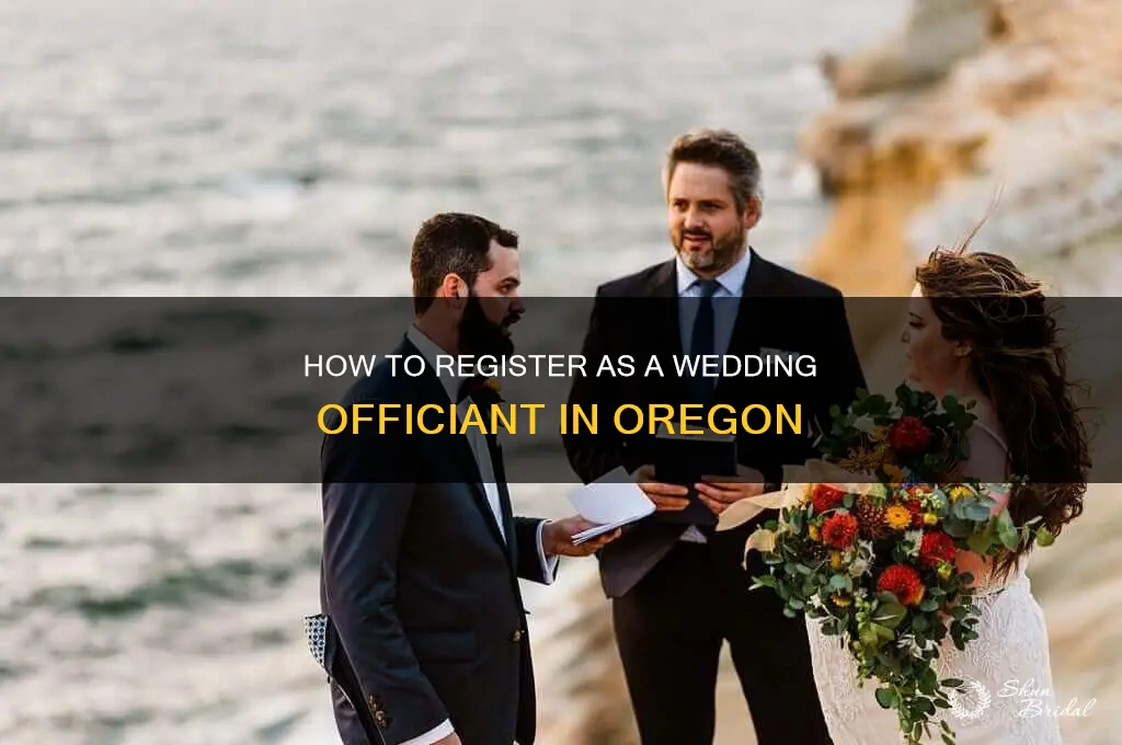 how to register as wedding officant in Oregon