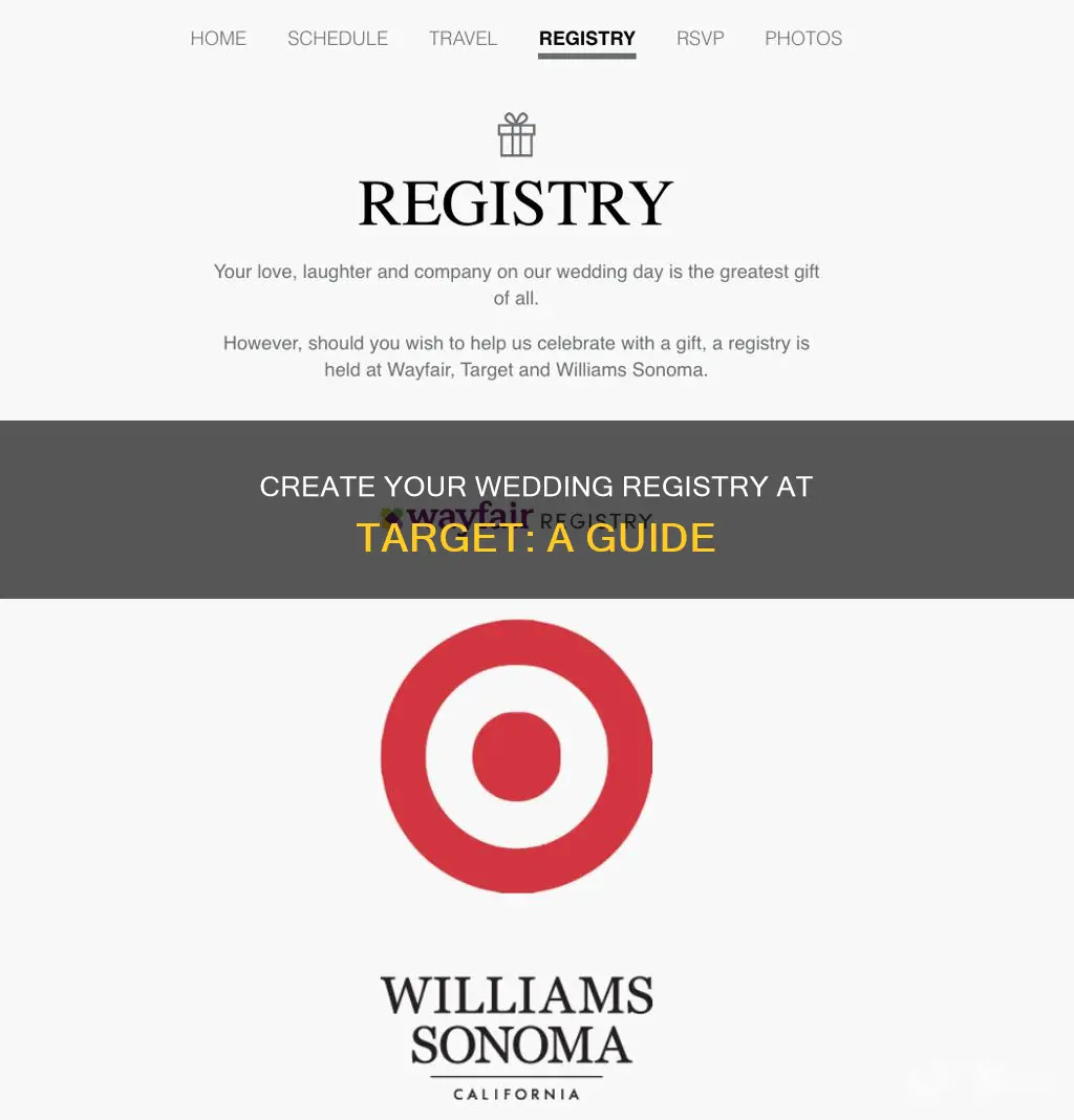 how to register for wedding registry at target
