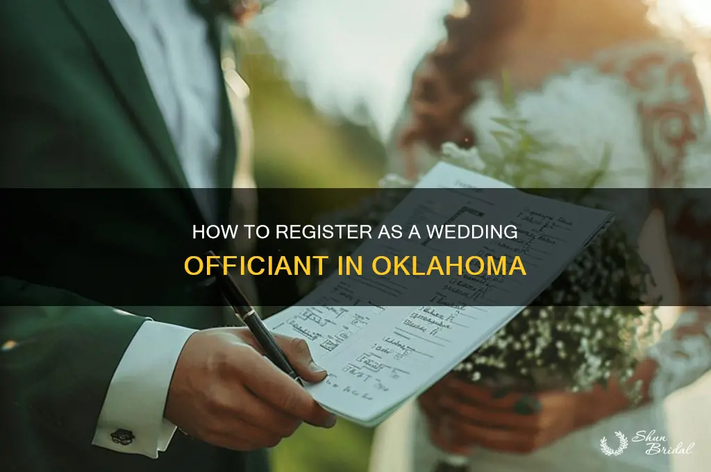 how to register to officiate wedding in okla