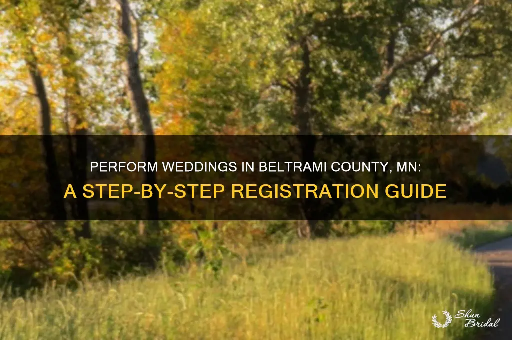 how to register to perform weddings in beltrami county mn