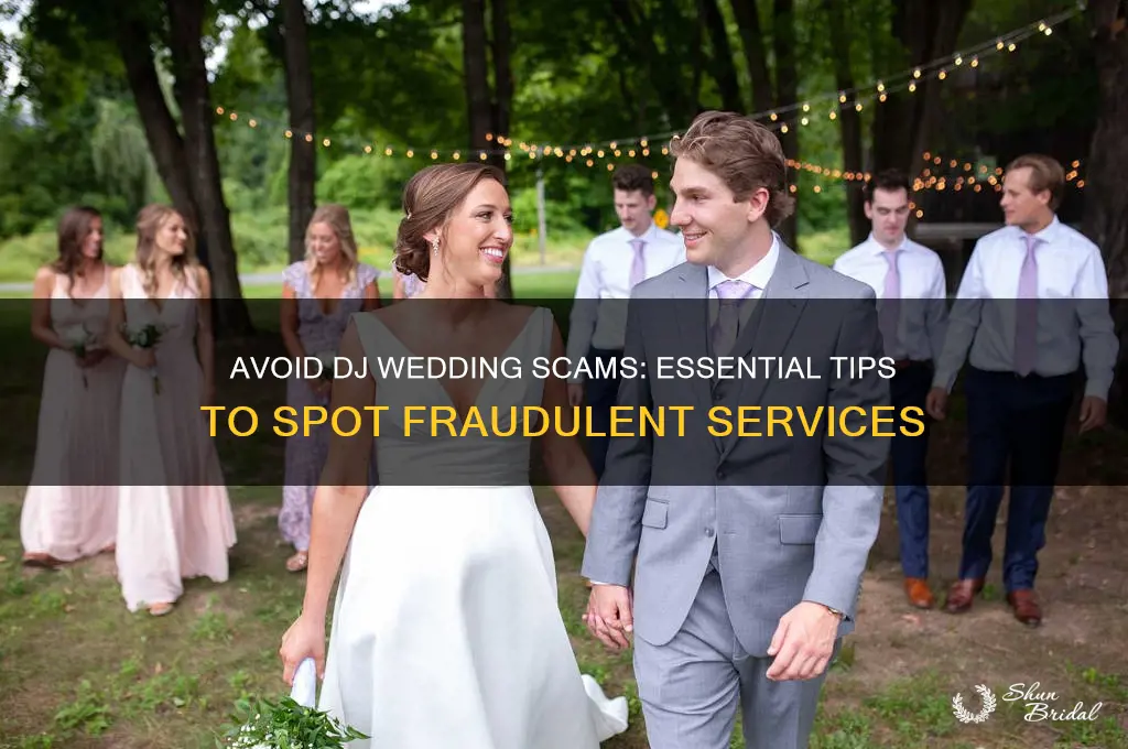 how to regonize dj wedding scams