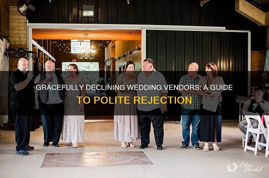 how to reject a wedding vendor