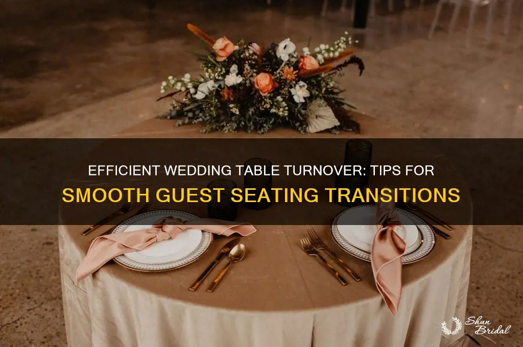 how to release tables at a wedding