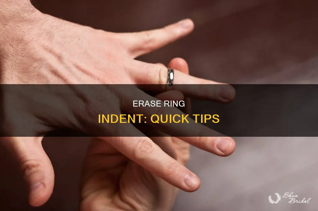 how to remove a wedding band indentation