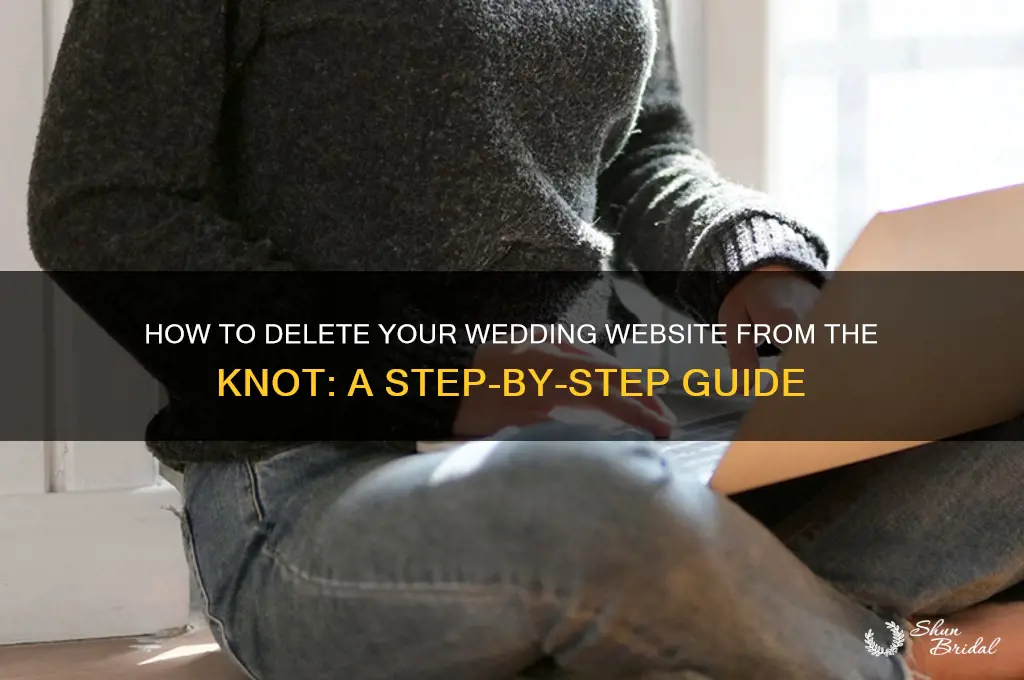 how to remove a wedding website from the knot