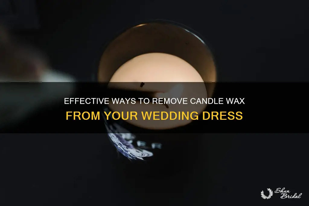 how to remove candle wax from a wedding dress