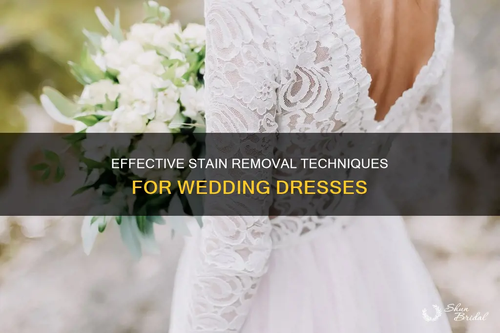 how to remove dirt stains from wedding dress