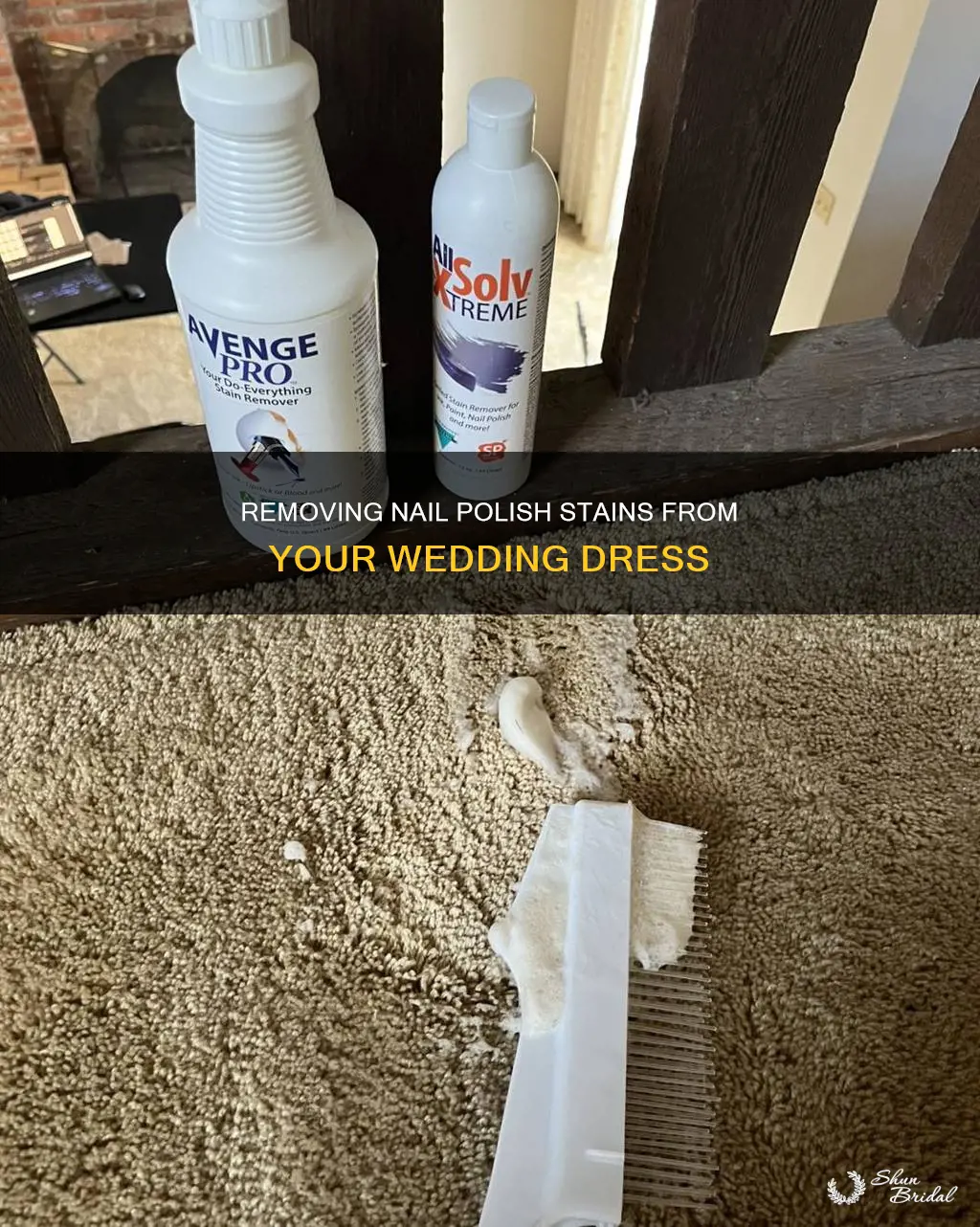 how to remove nail polish from wedding dress