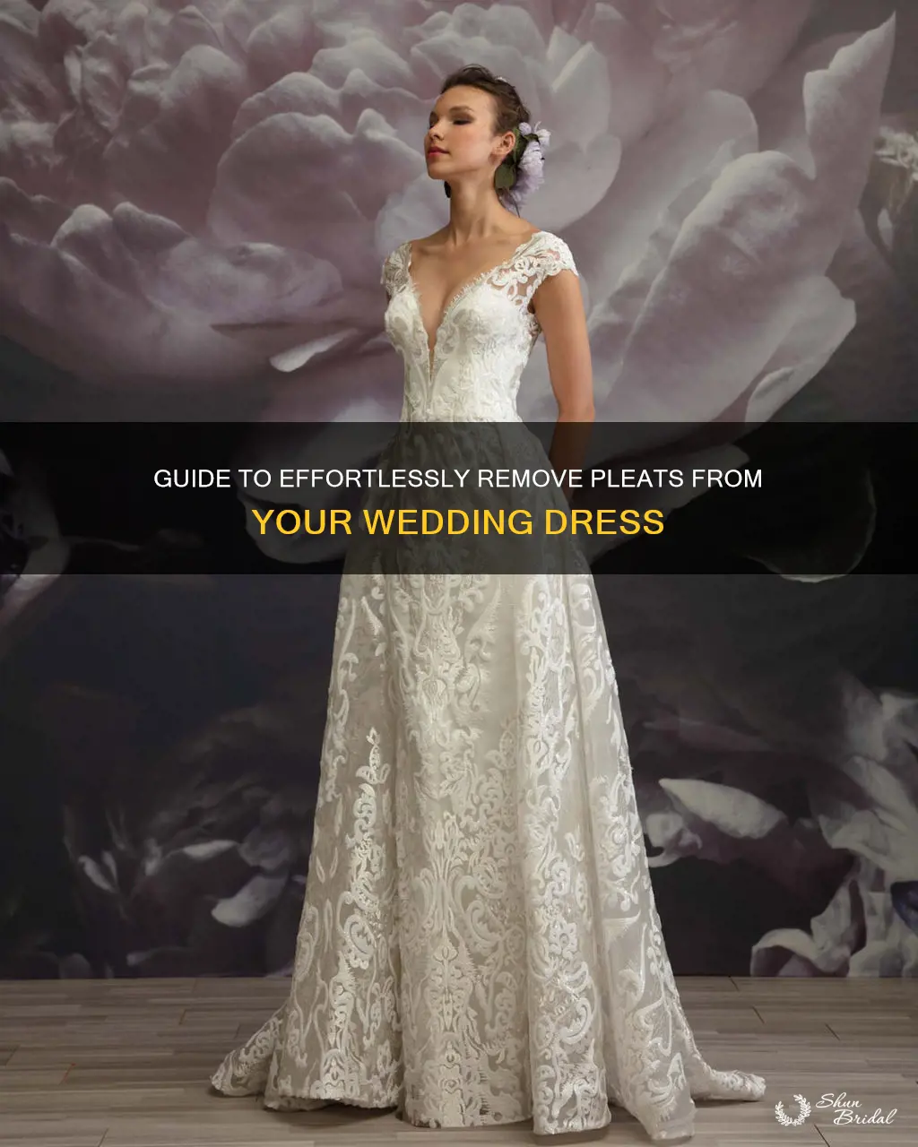 how to remove pleats from wedding dress