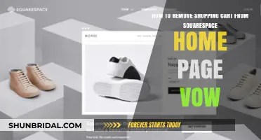 How to Remove Shopping Cart from Squarespace Home Page Vow