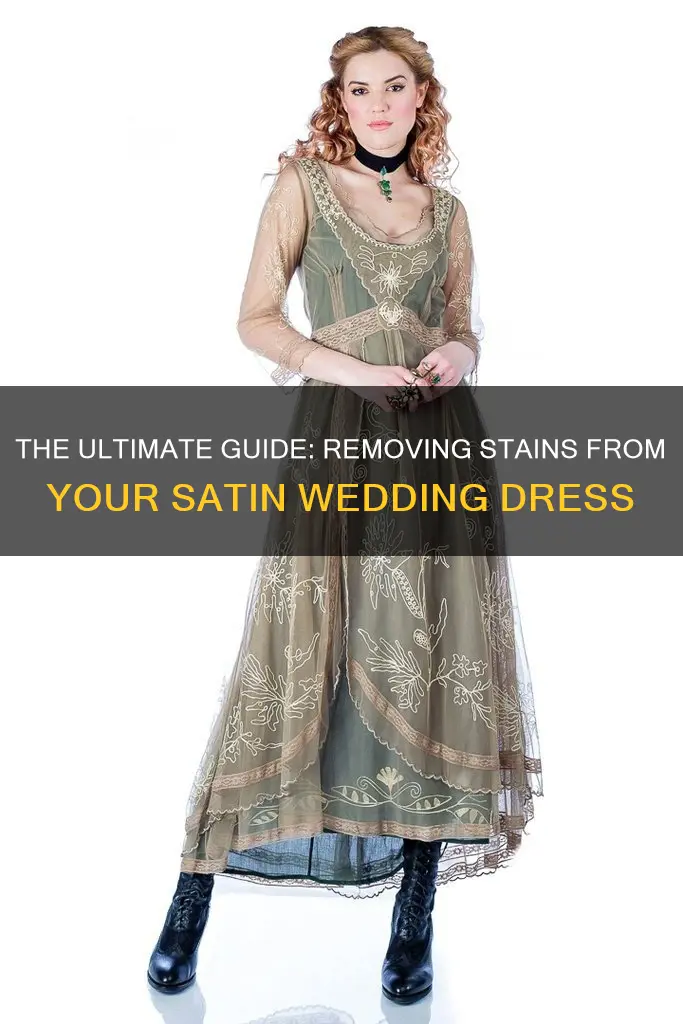 how to remove stain from satin wedding dress