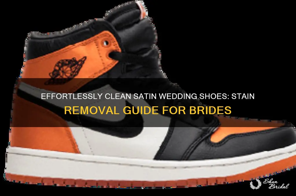 how to remove stains from satin wedding shoes