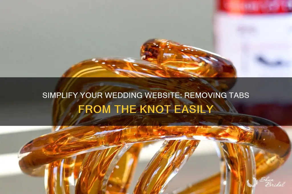 how to remove tabs from the knot wedding website