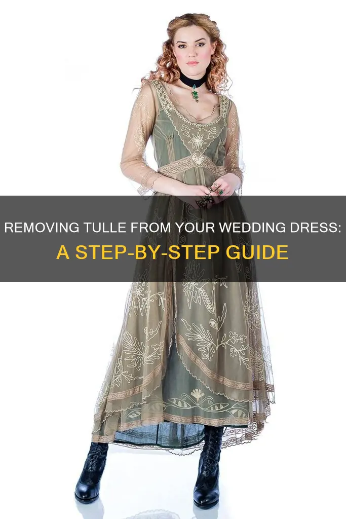 how to remove tulle from wedding dress