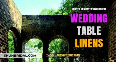 Effortless Linen Care: Removing Wrinkles from Wedding Table Linens