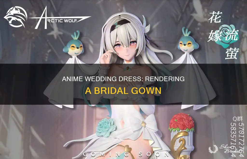 how to render a wedding dress anime style