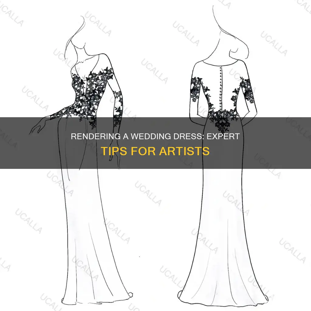 how to render a wedding dress