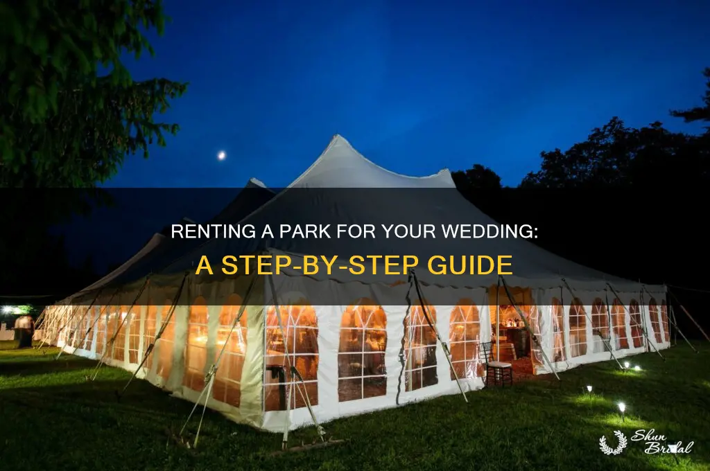 how to rent a park for a wedding