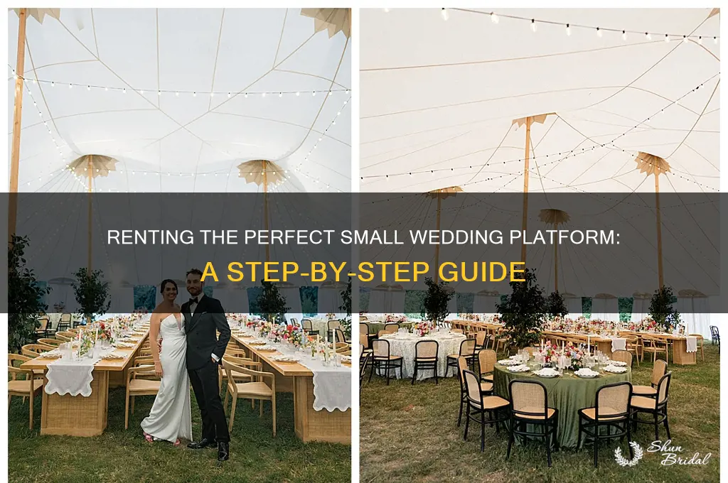 how to rent a small platform for wedding