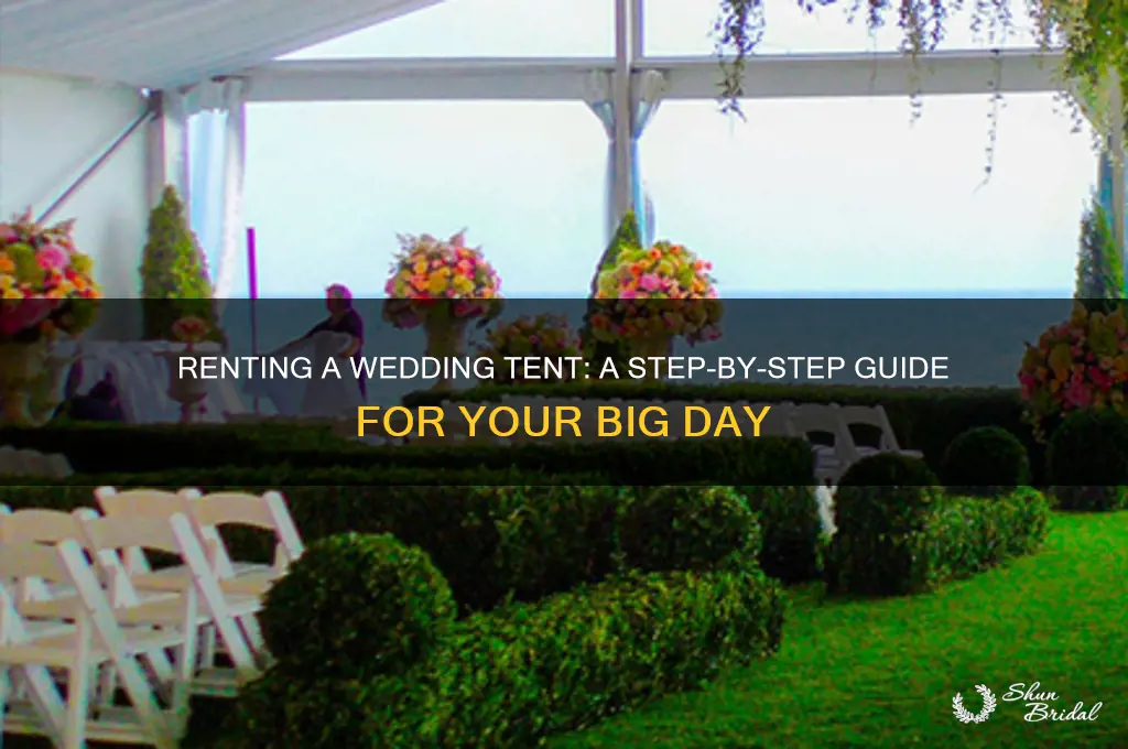 how to rent a tent for a wedding