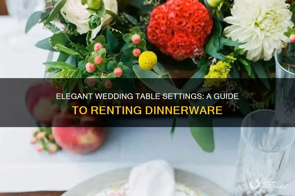 how to rent dinnerware for wedding