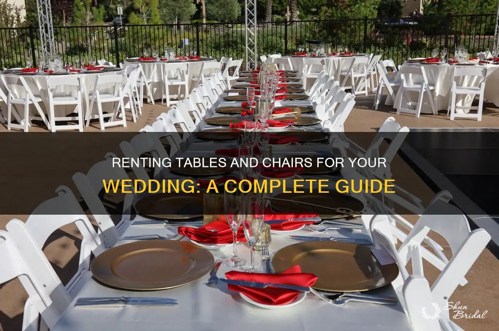how to rent tables and chairs for wedding