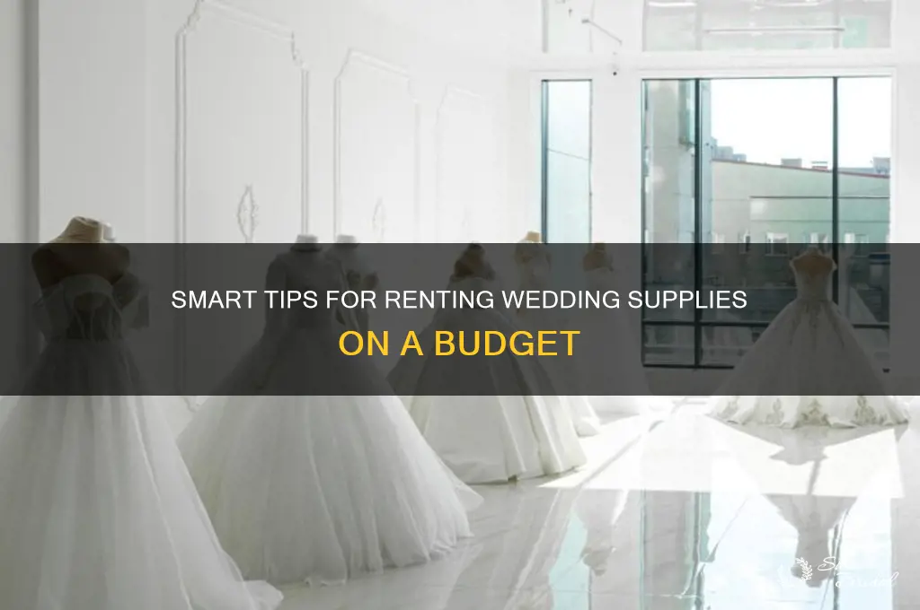 how to rent wedding supplies