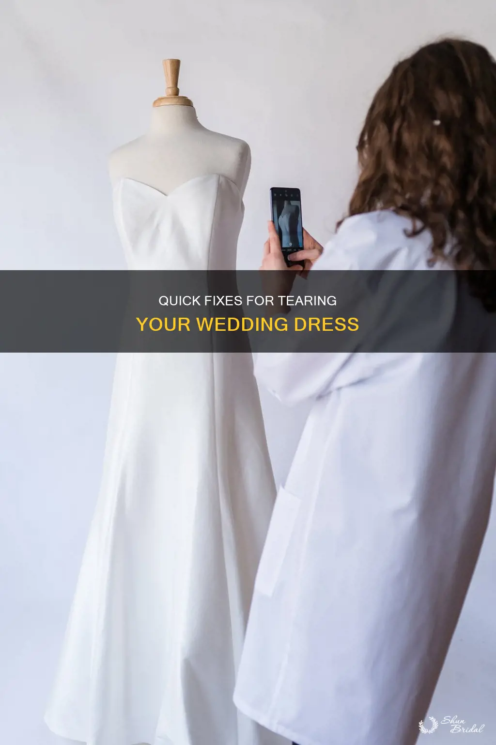 how to repair toole wedding dress tare