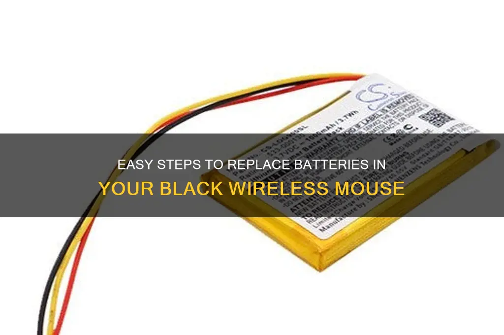 how to replace batteries on my black wed mouse