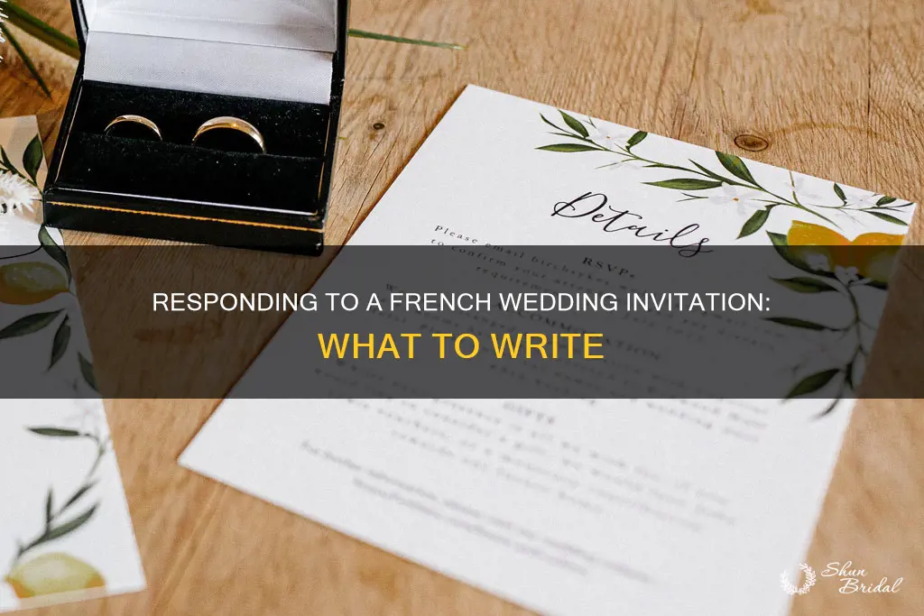 how to reply to a french wedding invitation