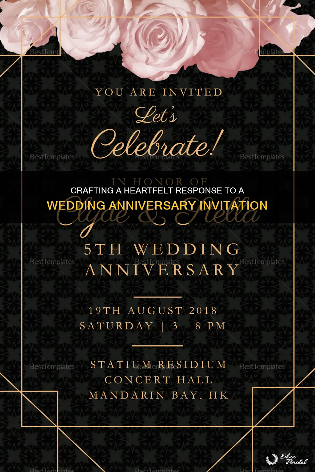 how to reply to a wedding anniversary invitation