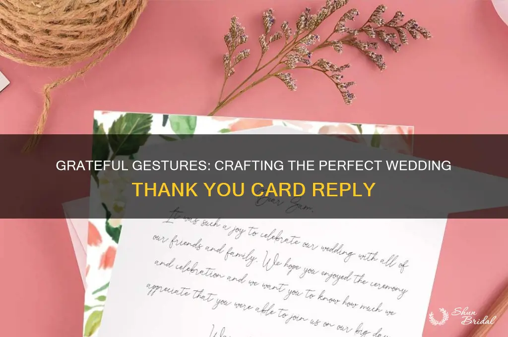 how to reply to someone for thank you card wedding