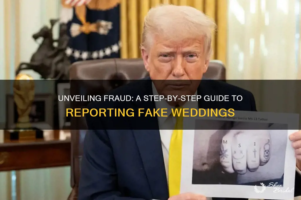 how to report a fake wedding