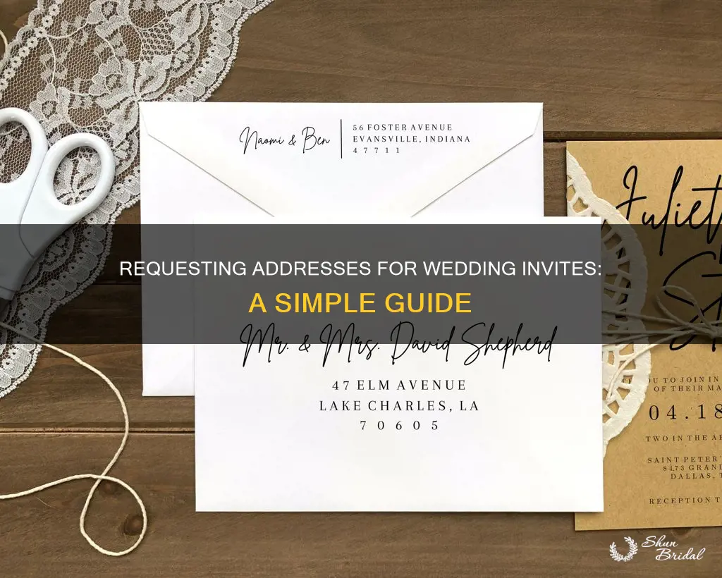 how to request address for wedding invitation