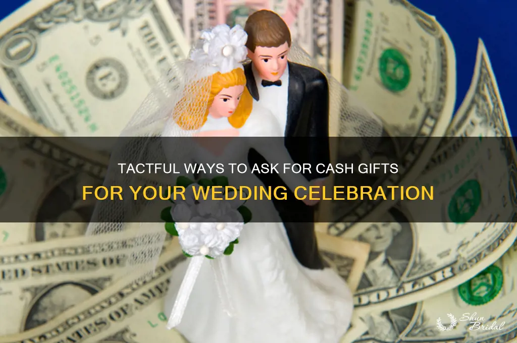 how to request cash for wedding