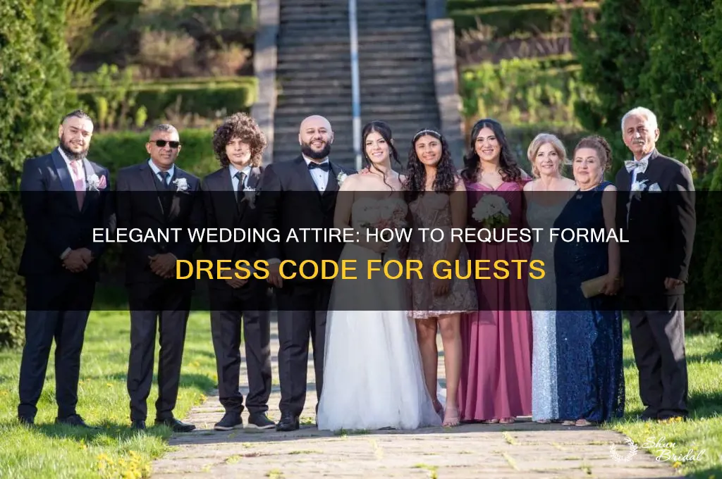 how to request formal attire for wedding