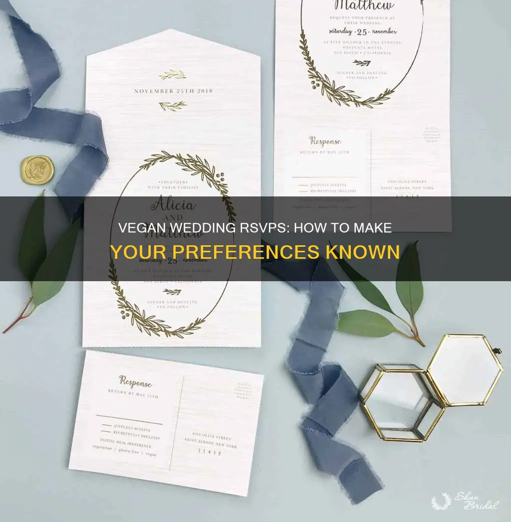 how to request vegan on wedding rsvp