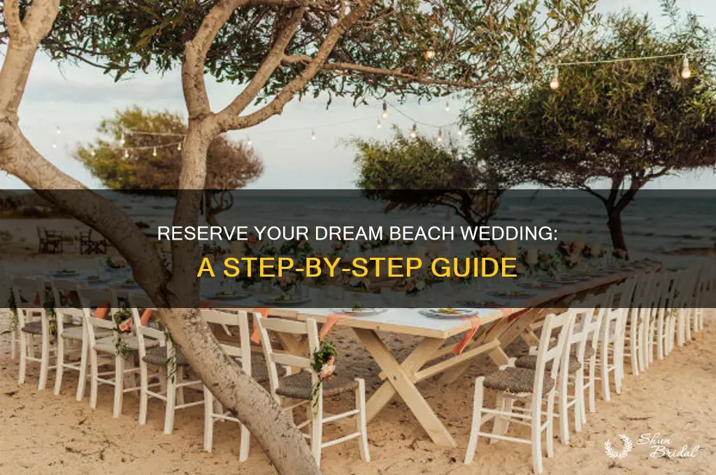 how to reserve a beach for a wedding