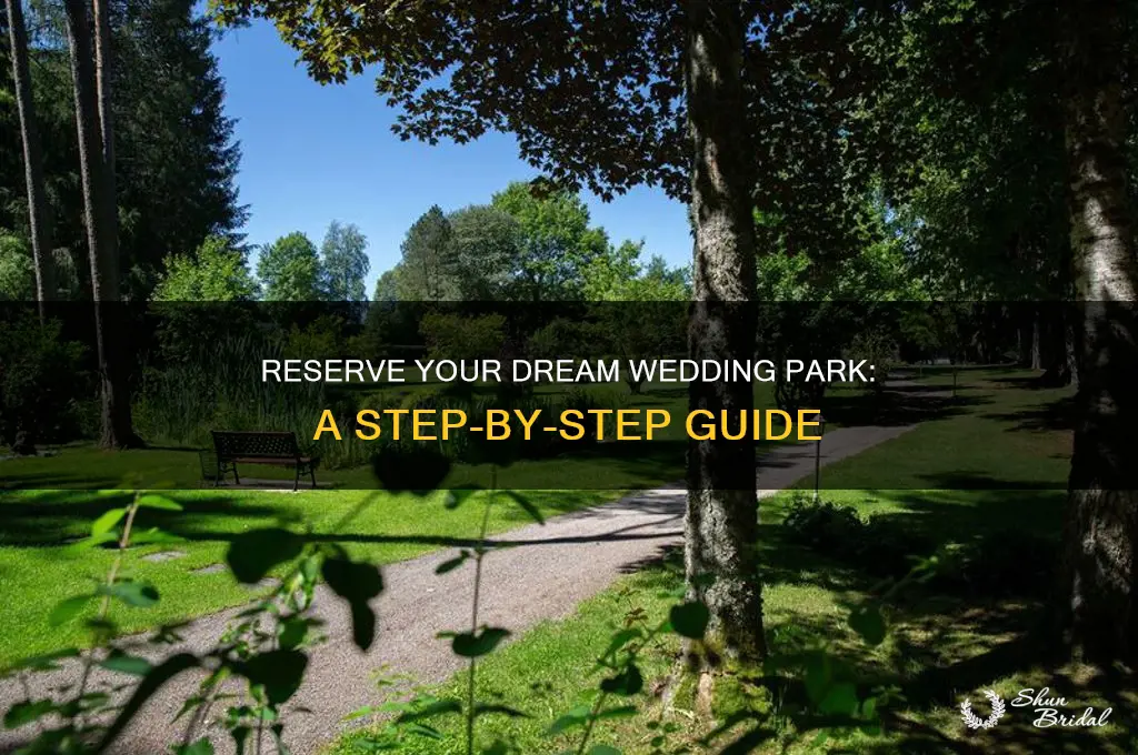 how to reserve a park for a wedding