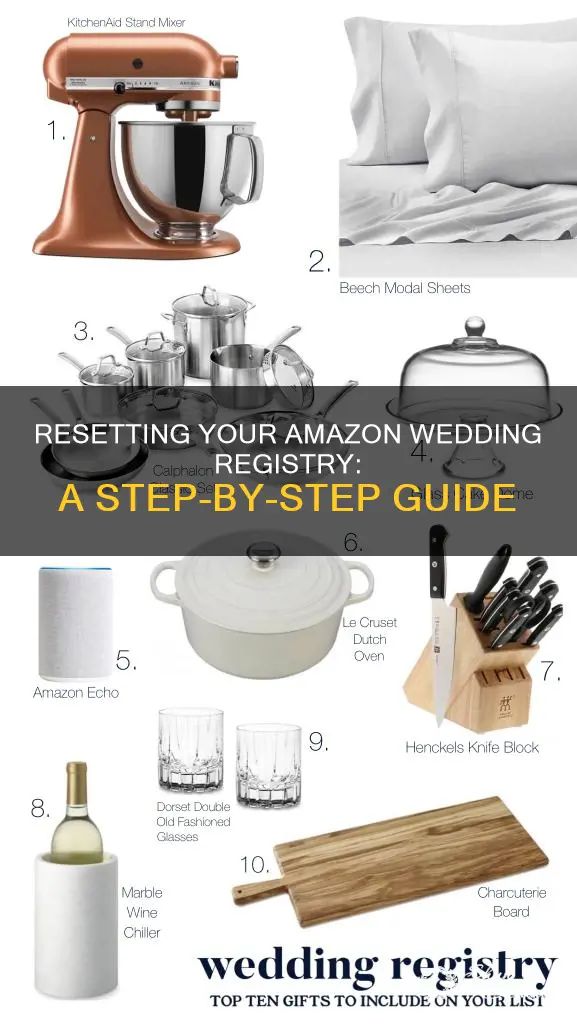 how to reset a wedding registry on amazon