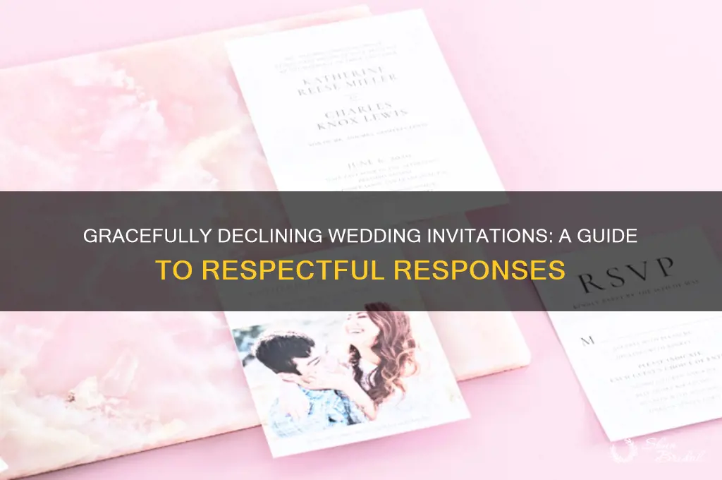 how to respectfully decline going to a wedding