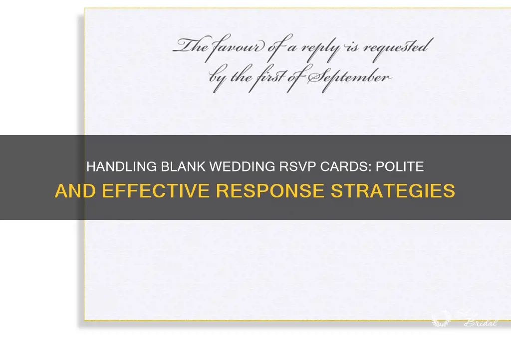 how to respond to a blank wedding rsvp card
