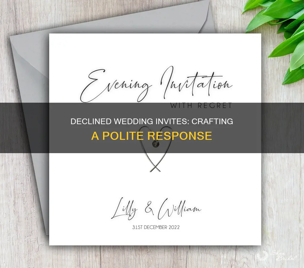 how to respond to a decline wedding invitation