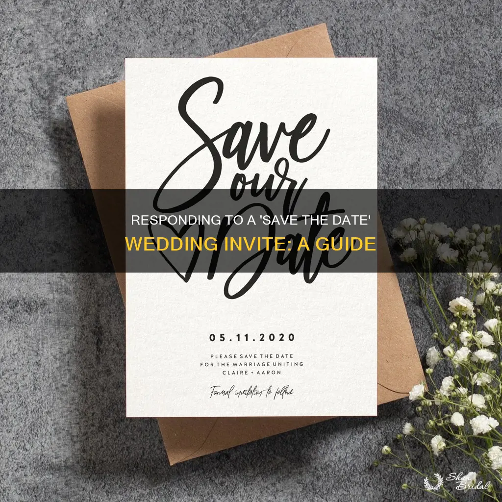 how to respond to a save the date wedding invitation