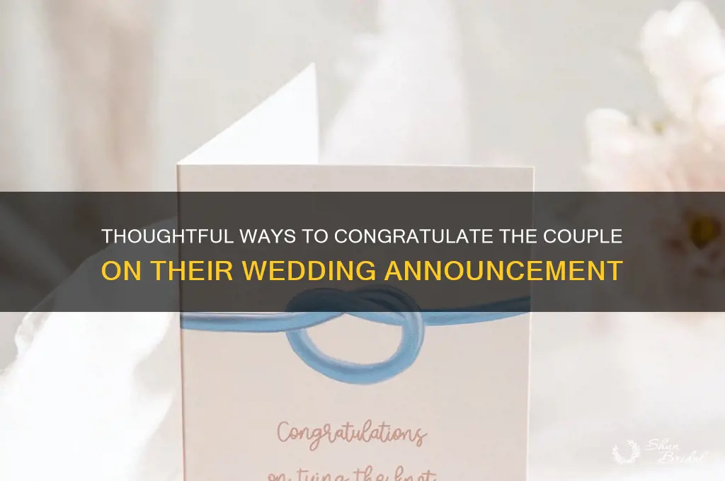 how to respond to a wedding announcement