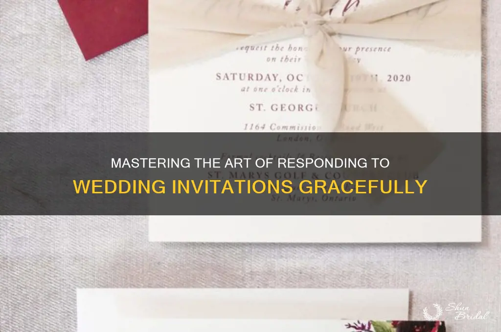 how to respond to a wedding inventation